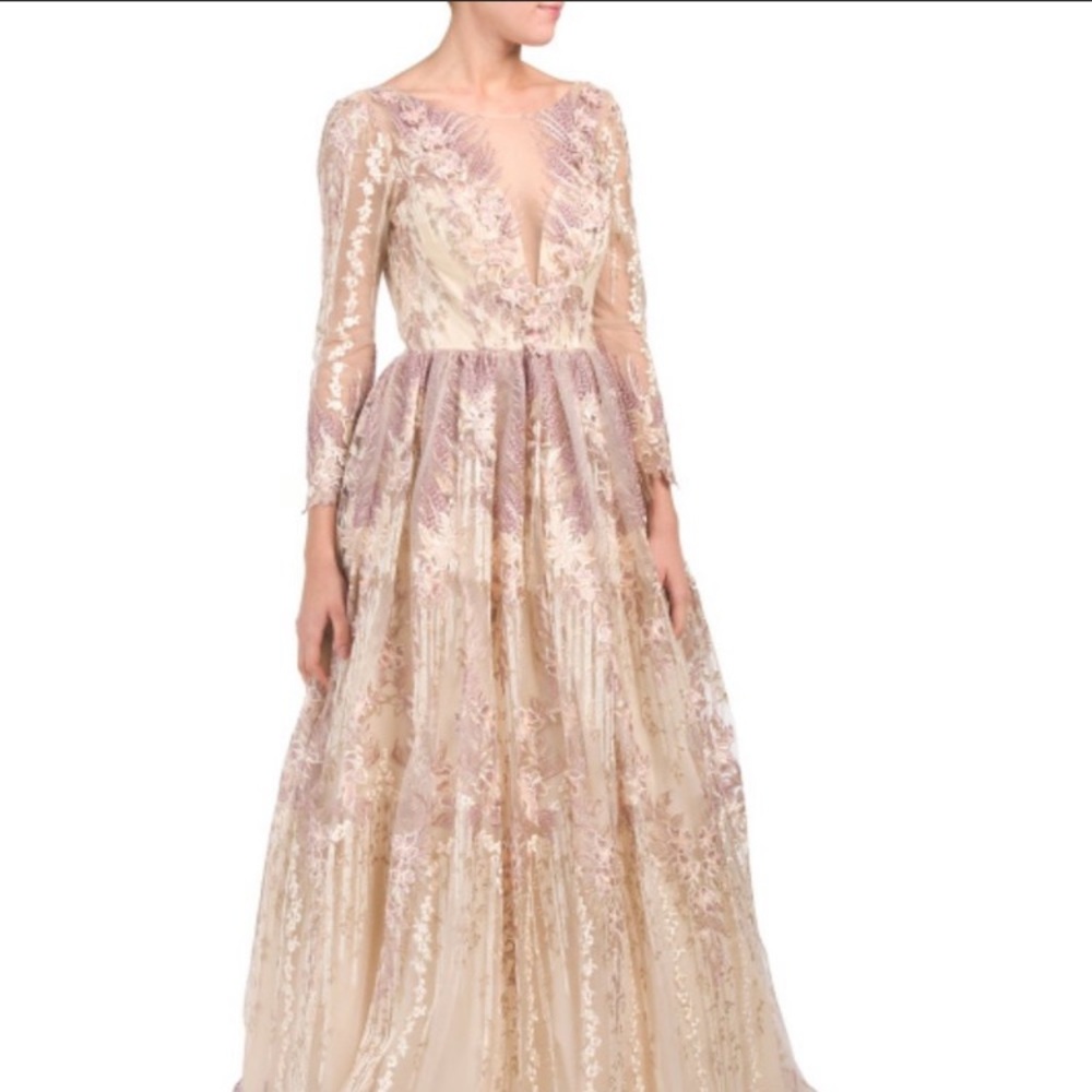 Basix Black Label Embroidered Ball Gown